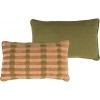 Afbeelding van WOOOD Vola Kussens - Katoen - Groen/Oranje - 50x50x10 - Set van 2