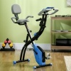Afbeelding van HOMCOM Hometrainer van staal, ABS - 105L x 48B x 118H cm - Blauw en Zwart