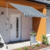 Afbeelding van Outsunny Klemzonwering met handkruk, hoogteverstelbaar 200 cm, Groen/Wit
