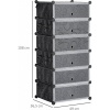 Afbeelding van HOMCOM - DIY Schoenenkast - Kunststof - Ijzer - Zwart en Wit