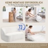 Afbeelding van HOMCOM 2-zits Sofa, 142 cm, gebogen design, crèmewit, geen montage nodig, voor woonkamer