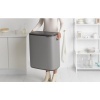 Afbeelding van Brabantia Bo Touch Bin Prullenbak - 60 liter - 1 vak - Mineraal Betongrijs
