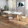 Afbeelding van HOMCOM Eetkamerstoel PP 48x52,5x83 cm WIT