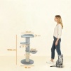 Afbeelding van PawHut Kattenboom van Spaanplaat, Ø48 x 103,5 cm, Lichtgrijs
