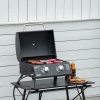 Afbeelding van Outsunny Gasgrill van koolstofstaal - 55L x 46,5B x 41H cm - Zwart