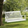 Afbeelding van Outsunny Tuinschommel voor 2 personen - Massief houten hangbank in wit