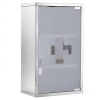 Afbeelding van HOMCOM medicijnkastje EHBO-kast met slot RVS 30 x 18 x 50 cm