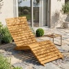Afbeelding van Outsunny Tuinligstoel van Lärchenhout Teak