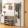 Afbeelding van HOMCOM Handdoekladder, 49 x 167,5 cm, ruimtebesparende handdoekhouder met 4 stangen, zwart