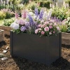 Afbeelding van Outsunny Verhoogde Plantenbak - Verzinkt Staal, Rubber - 102L x 52B x 55H cm - Zwart
