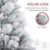 Afbeelding van HOMCOM Kunststof Kerstboom Groen/Wit 55L x 55B x 107H cm