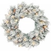 Afbeelding van HOMCOM Kunststof en Metalen Kerstkrans Ø60 x 8H cm Groen/Wit