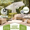 Afbeelding van tillvex® Rechthoekige Aluminium Parasol Ø 330 cm met LED en Afdekking, 360° Draaibaar