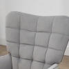 Afbeelding van HOMCOM Relaxfauteuil met voetensteun - Staal, Polyester - 73L x 77,5B x 98H cm - Lichtgrijs