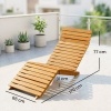 Afbeelding van Outsunny Tuinligstoel van Lärchenhout Teak