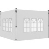 Afbeelding van Outsunny Zijpanelen voor Paviljoen Oxford, Kunststof, 295B x 195H cm, Wit
