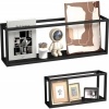 Afbeelding van Homcom Opbergplank - Staal - 60L x 12B x 21H cm - Zwart