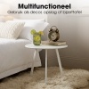 Afbeelding van Mica Decorations Seattle Bijzettafel voor Buiten - Rond - H30 x Ø38 cm - Wit Metaal