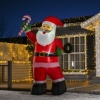 Afbeelding van HOMCOM Opblaasbare Kerstman 250 cm in Wit, Rood en Groen