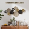Afbeelding van Homcom Metalen Wanddecoratie - 100L x 5,5B x 50H cm - Khaki
