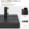 Afbeelding van Outsunny Kunststof Zwarte Parasolvoet 49L x 49B x 36,5H cm