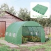 Afbeelding van Outsunny Vervangfolie voor kas PE 300L x 300B x 200H cm - Groen