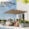 Afbeelding van Outsunny Vervangend dakdoek - Polyester - 250L x 255B x 6H cm - Bruin