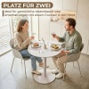 Afbeelding van HOMCOM Eettafel van Staal - 60x60x72 cm - Beige