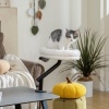 Afbeelding van PawHut Kattenhuis van Polyester en Staal, 35x35x48 cm, Roomwit