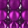 Afbeelding van Kerstballen set van 150 - mat, glanzend, glitters - plastic - paars - ∅ 3, 4, 6 cm