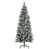 Afbeelding van HOMCOM Kunstkerstboom Ø 55 x 150 cm met 464 pvc-punten en 28 ananasdecoraties