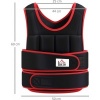 Afbeelding van HOMCOM Gewichtsw vest Oxford, metaal en zand, 60B x 50H cm, zwart en rood