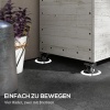 Afbeelding van Outsunny Houten Hoogbed met Opbergvak, Kruidenbed met Wielen, 110 x 50 x 95 cm, Wit