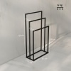 Afbeelding van HOMCOM Vrijstaande Handdoekhouder met 3 Stangen voor de Badkamer, 45 x 21,5 x 85 cm