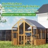 Afbeelding van Pawhut Kippenhok van dennenhout - 168L x 183B x 182H cm - Geel