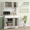 Afbeelding van HOMCOM Keukenopbergkast - Spaanplaat, MDF - 100L x 38B x 180H cm - Wit