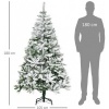 Afbeelding van HOMCOM Kunstkerstboom Groen/Wit 105L x 105B x 180H cm van Kunststof en Staal
