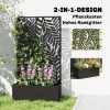 Afbeelding van Outsunny Multifunctionele Tuinbak - Metaal - 61L x 23B x 113H cm - Zwart