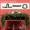 Afbeelding van HOMCOM Kunststof en Metaal Kerstslinger 180x30x30 cm Groen