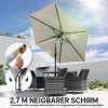 Afbeelding van Outsunny Tuinparasol - Metaal, Polyester - Ø270 x 219H cm - Crème