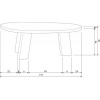 Afbeelding van WOOOD Roundly Salontafel - Mangohout - Walnoot - 40x110x60 cm