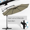 Afbeelding van Tillvex Parasol Ø 300 cm met zwengel, hoes en windbescherming - Waterdicht en UV-bestendig