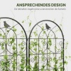 Afbeelding van Outsunny Metalen Rankgitter 50L x 1,3B x 120H cm - Zwart