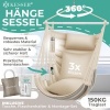 Afbeelding van KESSER® Hangstoel Haïti 150 kg draagvermogen, hangstoel 360 ° rotatie, hangschommel indoor outdoor U