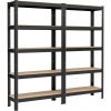Afbeelding van SONGMICS Stalen rek 75 cm breed, 5-laags, anti-roest, 650 kg laadcapaciteit, eenvoudig te monteren