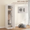 Afbeelding van HOMCOM Kledingkast Spaanplaat 40L x 52B x 180H cm Wit