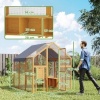 Afbeelding van Pawhut Kippenhok van dennenhout - 168L x 183B x 182H cm - Geel