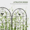Afbeelding van Outsunny Metalen Rankgitter 50L x 1,3B x 120H cm - Zwart