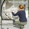 Afbeelding van Outsunny Schommelstoel - Verzinkt staal, polyester - 117L x 95B x 180H cm - Lichtgrijs