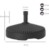 Afbeelding van Outsunny Zwarte Sonnenschirmstandaard tot 28 kg, Rond, voor Ø34/38 mm parasols, Balkon, Tuin